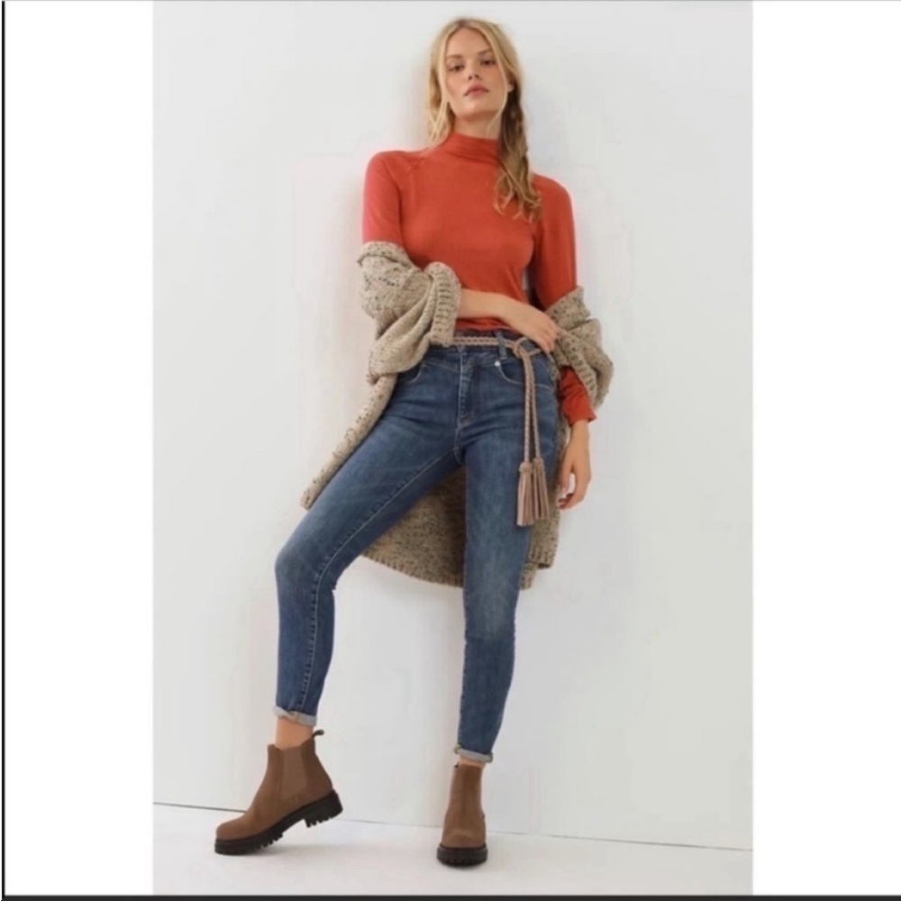 Anthropologie Pilcro Iris High Rise Skinny Jeans Blue 26 Tall Stretch NWT - Picture 5 of 5